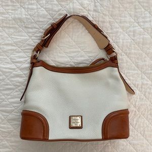 D&B Leather Handbag - White and Brown
